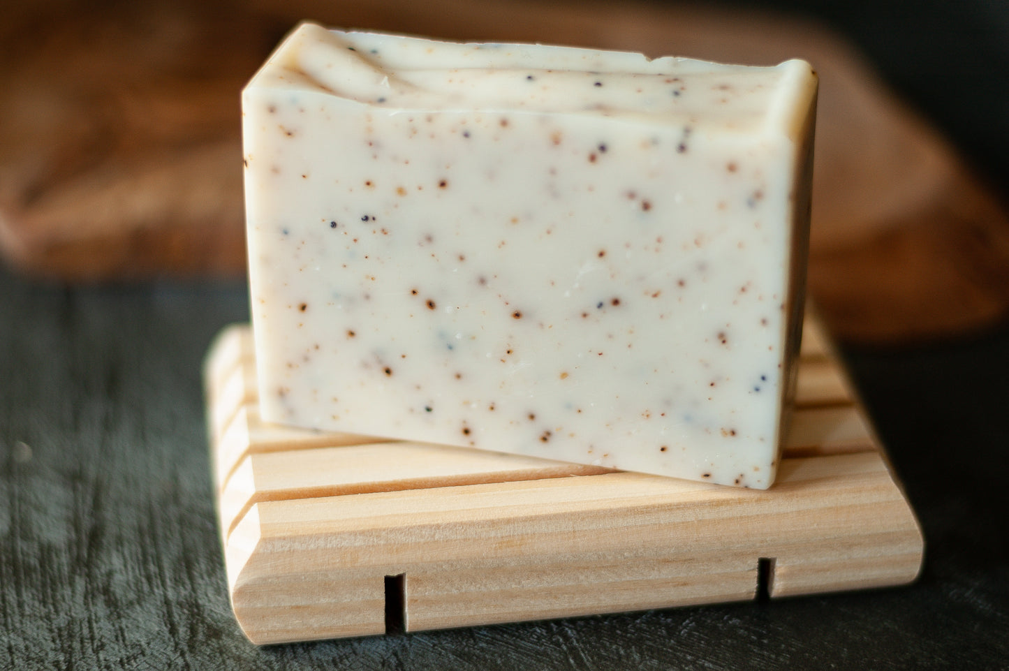 WOODEN PINE SOAP DISH